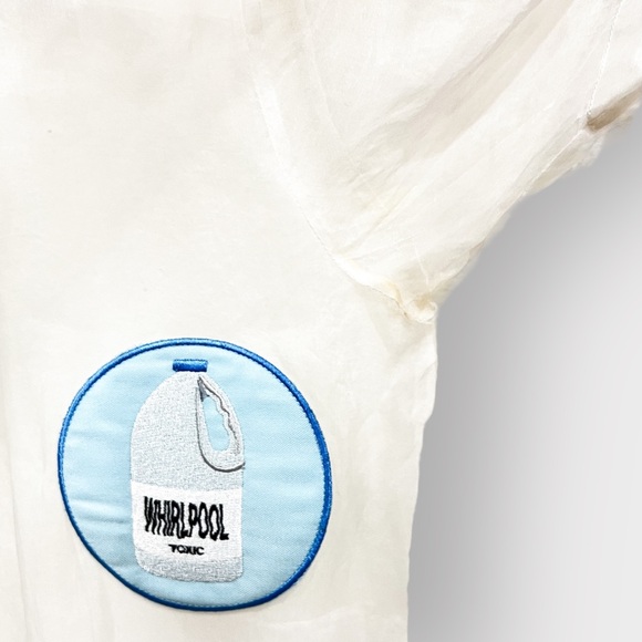 HOUSE OF CARDS Unique Silk Sheer Whirlpool Patch Dress (Sz 2) - Picture 5 of 8